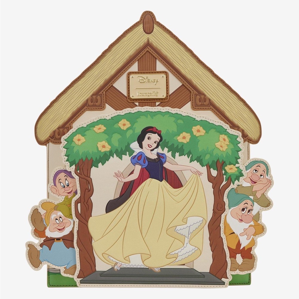 Loungefly Disney  NWT  Snow White and the Seven Dwarfs Cottage mini backpack